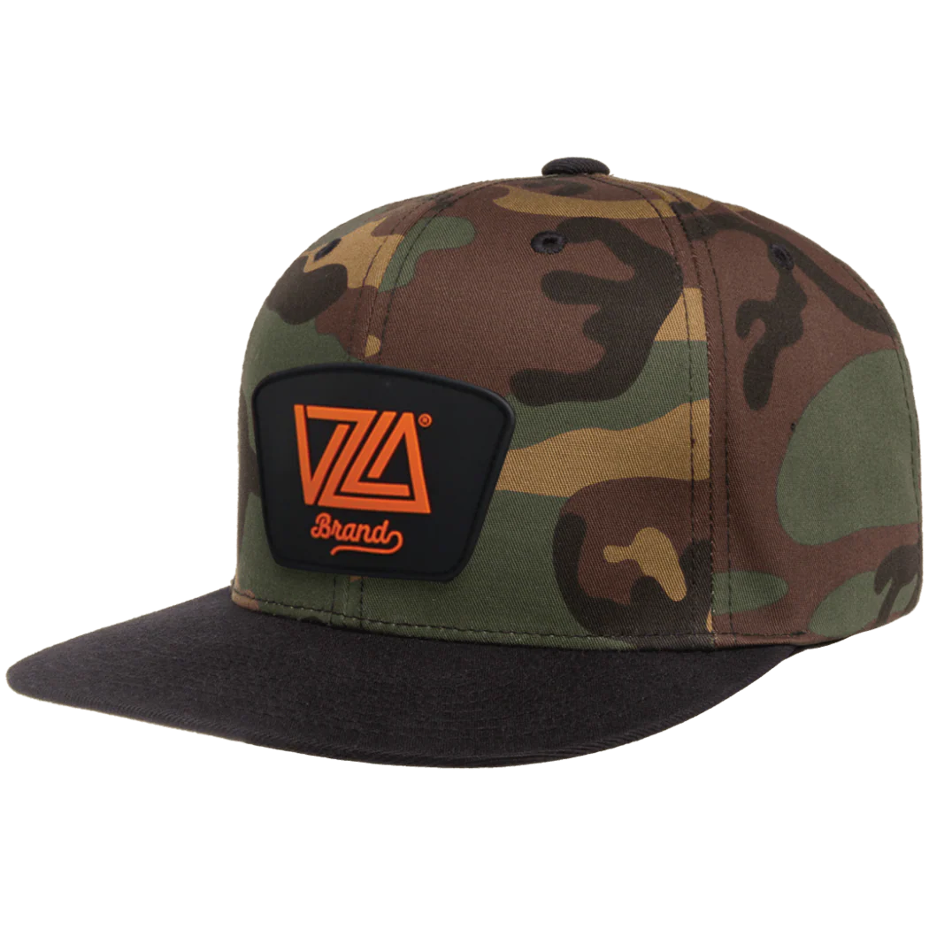 VZLA Flat Bill Snapback Hat - Camo/Black 2.0