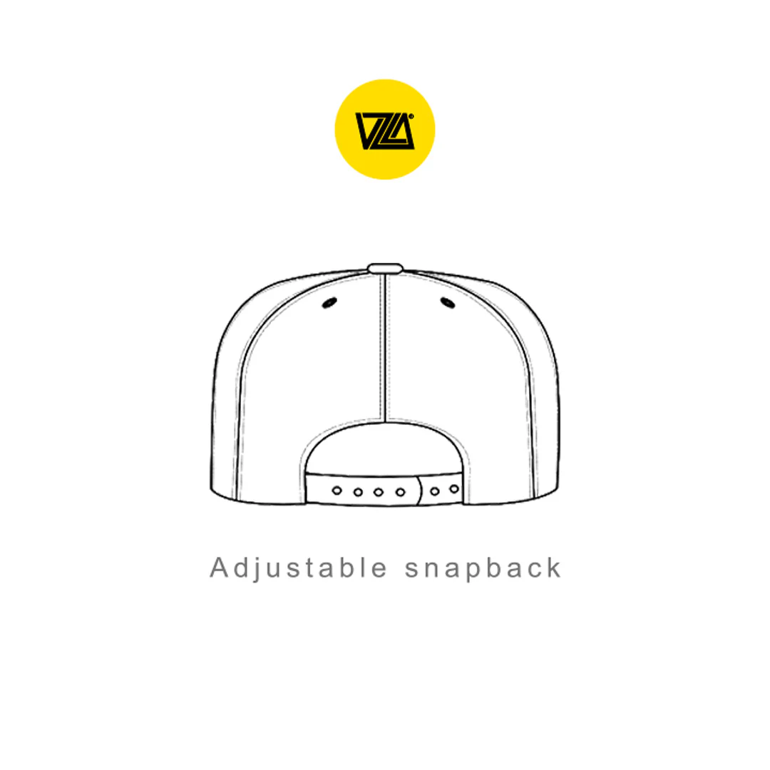 VZLA Heather Black Flat Bill Snapback Hat - Image 3
